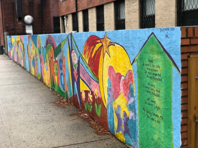 Colorful mural outside